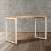 Mesa De Comedor De Madera Maciza De Mango Y Acero 115x55x76 Cm Vidaxl