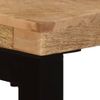 Mesa Consola Madera Maciza De Mango Y Acero 120x35x76 Cm Vidaxl