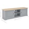 Mueble Para El Televisor De Madera Gris 120x30x40 Cm Vidaxl