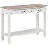 Mesa Consola De Madera Blanco 110x35x80 Cm Vidaxl