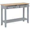 Mesa Consola De Madera Gris 110x35x80 Cm Vidaxl