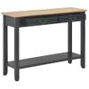 Mesa Consola De Madera Negro 110x35x80 Cm Vidaxl