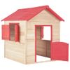 Casa De Juegos De Niños Madera Roja Vidaxl