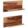 Estantes De Pared 2 Uds Madera Maciza De Sheesham 58x26x20 Cm Vidaxl