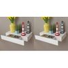 Estantes De Pared Flotantes Con Cajones 2 Uds Blanco 48 Cm Vidaxl