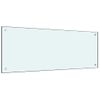 Protección Salpicaduras Cocina Vidrio Templado Blanco 100x40 Cm Vidaxl