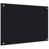 Protección Salpicaduras Cocina Vidrio Templado Negro 70x50 Cm Vidaxl