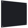 Protección Salpicaduras Cocina Vidrio Templado Negro 70x60 Cm Vidaxl