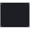 Protección Salpicaduras Cocina Vidrio Templado Negro 70x60 Cm Vidaxl