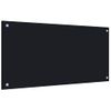 Protección Salpicaduras Cocina Vidrio Templado Negro 80x40 Cm Vidaxl