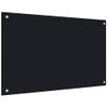 Protección Salpicaduras Cocina Vidrio Templado Negro 80x50 Cm Vidaxl