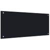 Protección Salpicaduras Cocina Vidrio Templado Negro 90x40 Cm Vidaxl