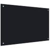 Protección Salpicaduras Cocina Vidrio Templado Negro 90x60 Cm Vidaxl