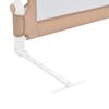 Vidaxl Barandilla De Seguridad Cama De Niño Poliéster Taupe 150x42 Cm