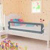 Vidaxl Barandilla De Seguridad Cama De Niño Poliéster Gris 150x42 Cm