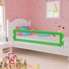 Vidaxl Barandilla De Seguridad Cama De Niño Poliéster Verde 180x42 Cm