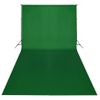 Kit De Estudio Fotográfico Telón Verde Croma 600x300 Y Luces Vidaxl