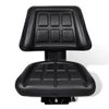 Asiento De Tractor Con Respaldo Negro Vidaxl