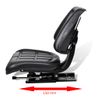 Asiento De Tractor Con Respaldo Negro Vidaxl