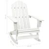 Silla Mecedora De Jardã­n De Madera Blanca Vidaxl