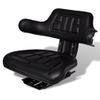 Asiento De Tractor Con Respaldo Negro Vidaxl