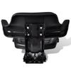 Asiento De Tractor Con Respaldo Negro Vidaxl