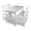 Juego De Muebles De Comedor 5 Piezas Blanco Vidaxl