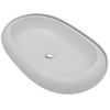 Lavabo Ovalado De Cerámica Blanco 63x42 Cm Vidaxl