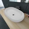 Lavabo Ovalado De Cerámica Blanco 63x42 Cm Vidaxl