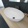 Lavabo Ovalado De Cerámica Blanco 40x33 Cm Vidaxl