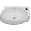 Lavabo Con Hueco De Grifo Y Rebosadero Cerámica Blanco Vidaxl