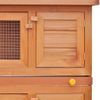 Casa De Animales Pequeños Jaula Conejera 4 Puertas Madera Vidaxl