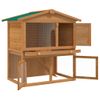 Casa De Animales Pequeños Jaula Conejera 3 Puertas Madera Vidaxl