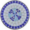Mesa Auxiliar Para Plantas Mosaico Azul Y Blanco Vidaxl