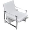 Sillones 2 Unidades Estructura Cromada Cuero Sintético Blanco Vidaxl