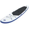 Set De Paddel Surf Tabla Sup Inflable Azul Y Blanco Vidaxl