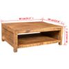 Mesa De Centro De Madera De Mango Maciza Vidaxl