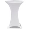 Mantel Cubierta Elástica De Mesa Alta Ø 60 Cm Blanco 2 Unidades Vidaxl