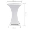 Mantel Cubierta Elástica De Mesa Alta Ø 60 Cm Blanco 2 Unidades Vidaxl