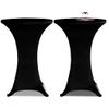 2 Manteles Negros Ajustados Para Mesa De Pie - 60 Cm Diámetro Vidaxl