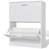 Mueble Zapatero Blanco Con 2 Compartimentos Vidaxl