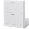 Mueble Zapatero Blanco Con 2 Compartimentos Vidaxl