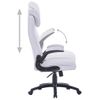 Silla Giratoria Ajustable De Cuero Artificial Vidaxl