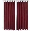 2 Cortinas Micro-satinadas Con Trabillas Color Burdeos, 140 X 175 Cm Vidaxl