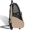 Carro Plegable Para Mascotas Multiusos Beige Vidaxl