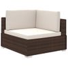 Set Muebles De Jardín 8 Piezas Y Cojines Ratán Sintético Marrón Vidaxl