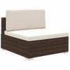 Set Muebles De Jardín 8 Piezas Y Cojines Ratán Sintético Marrón Vidaxl