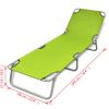 Tumbona Plegable De Acero Con Recubrimiento Polvo Verde Manzana Vidaxl