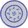 Mesa De Bistro Terraza Mosaico Azul Y Blanco 60 Cm Vidaxl