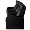 Sillón Reclinable De 3 Plazas De Cuero Artificial Negro Vidaxl